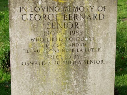 SENIOR George Bernard 1903-1989